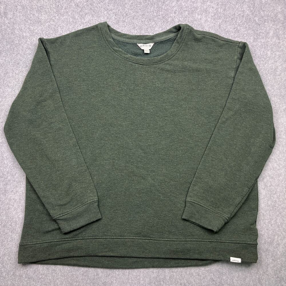 orvis classic sweatshirt green crew neck xl